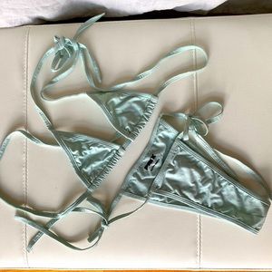 Prix Workshop micro string bikini seafoam